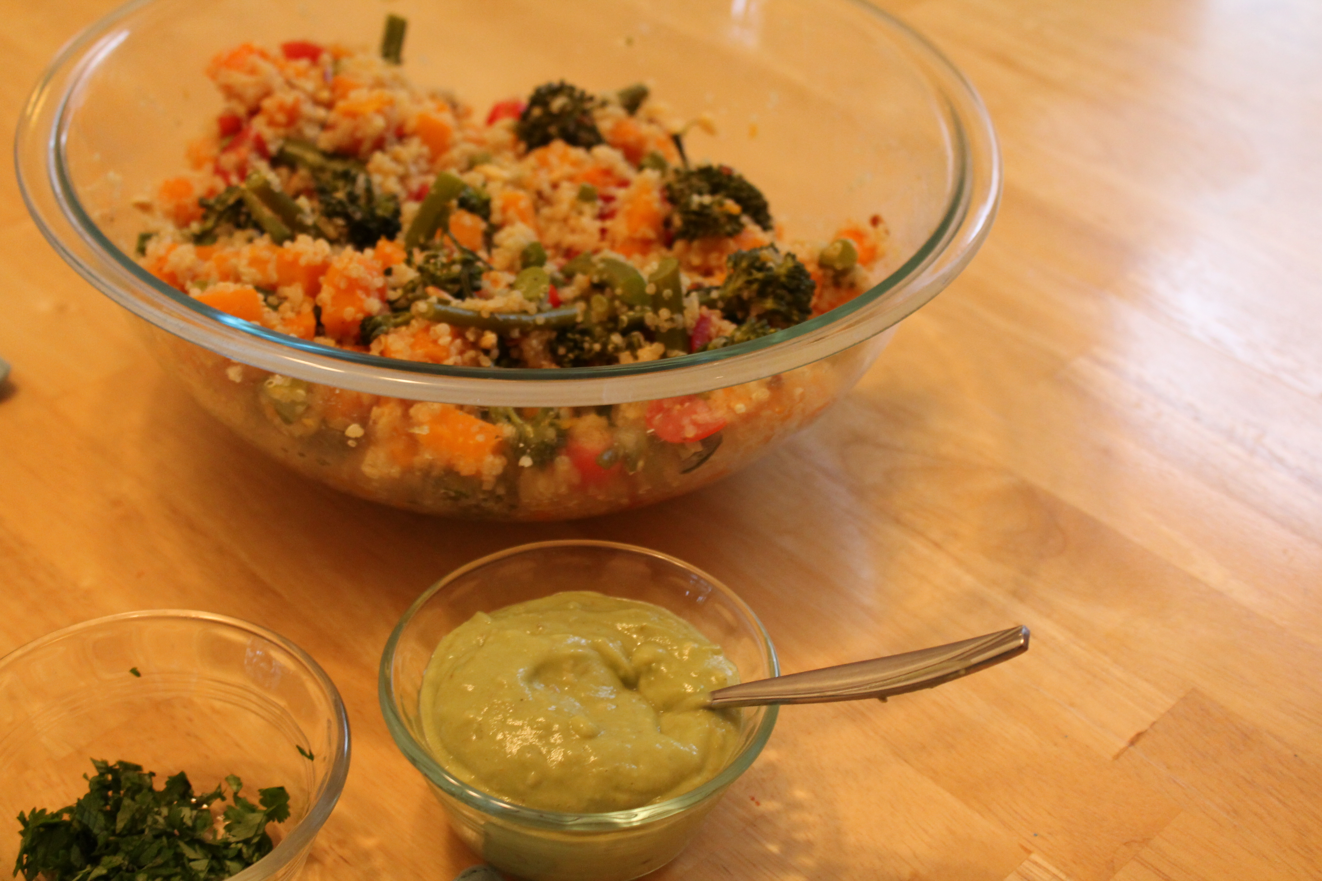 Quinoa Salad and Garnishes