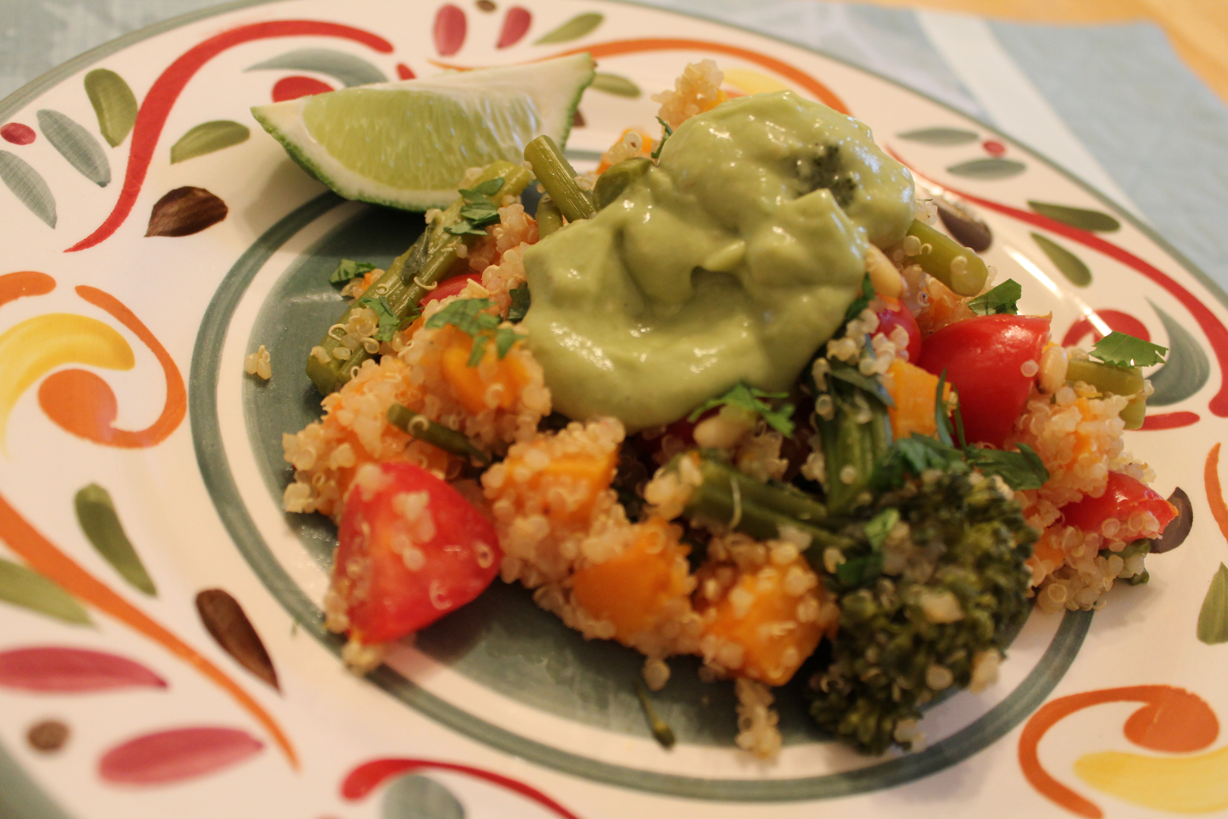 Quinoa with Butternut and Broccolini