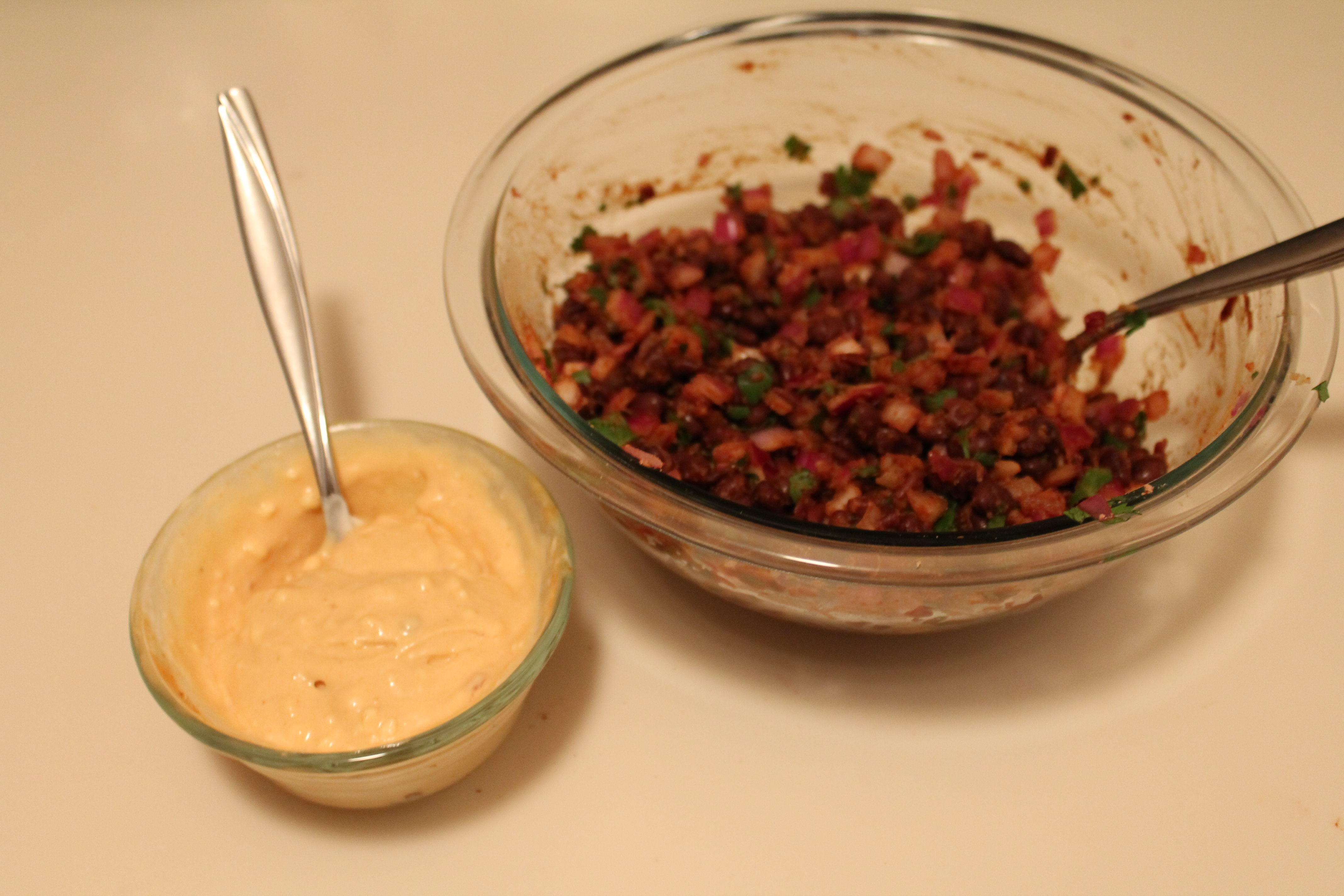 Spicy Black Bean Mash and Chipotle Mayo