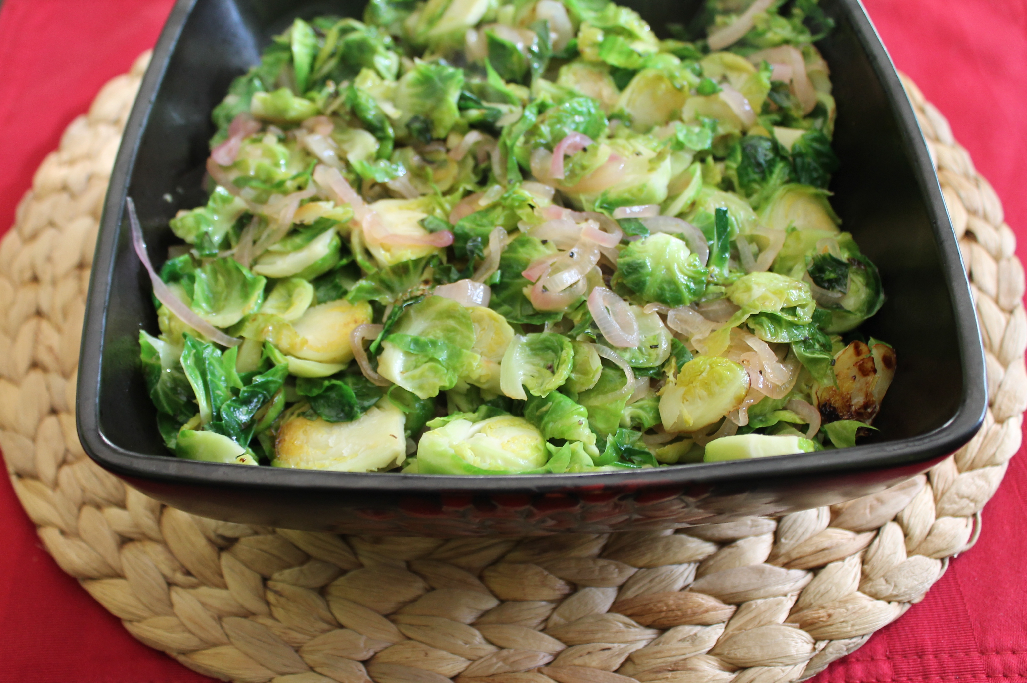 Brussels Sprouts with Caramelized Shallots