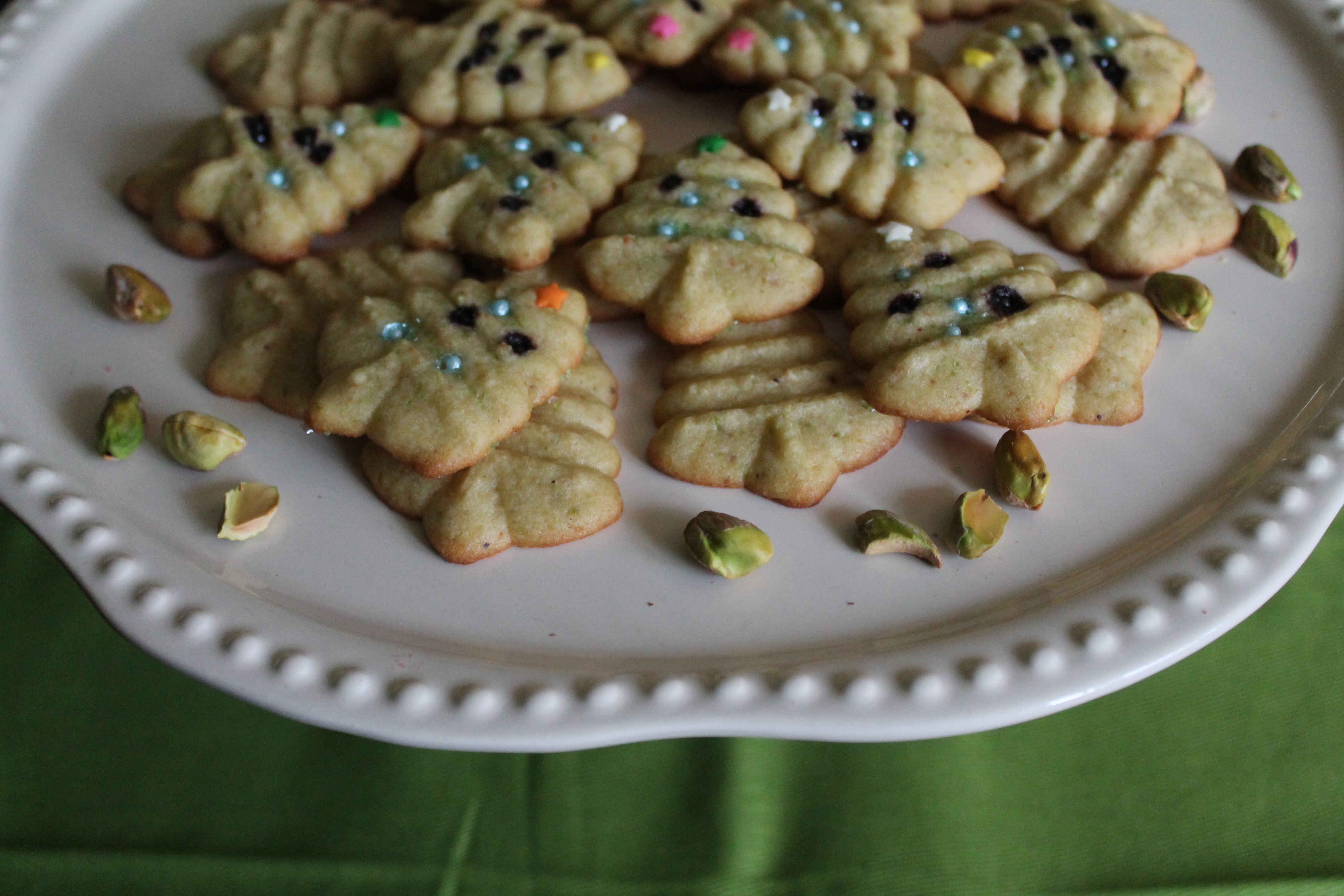 Pistachio Spritz Cookies