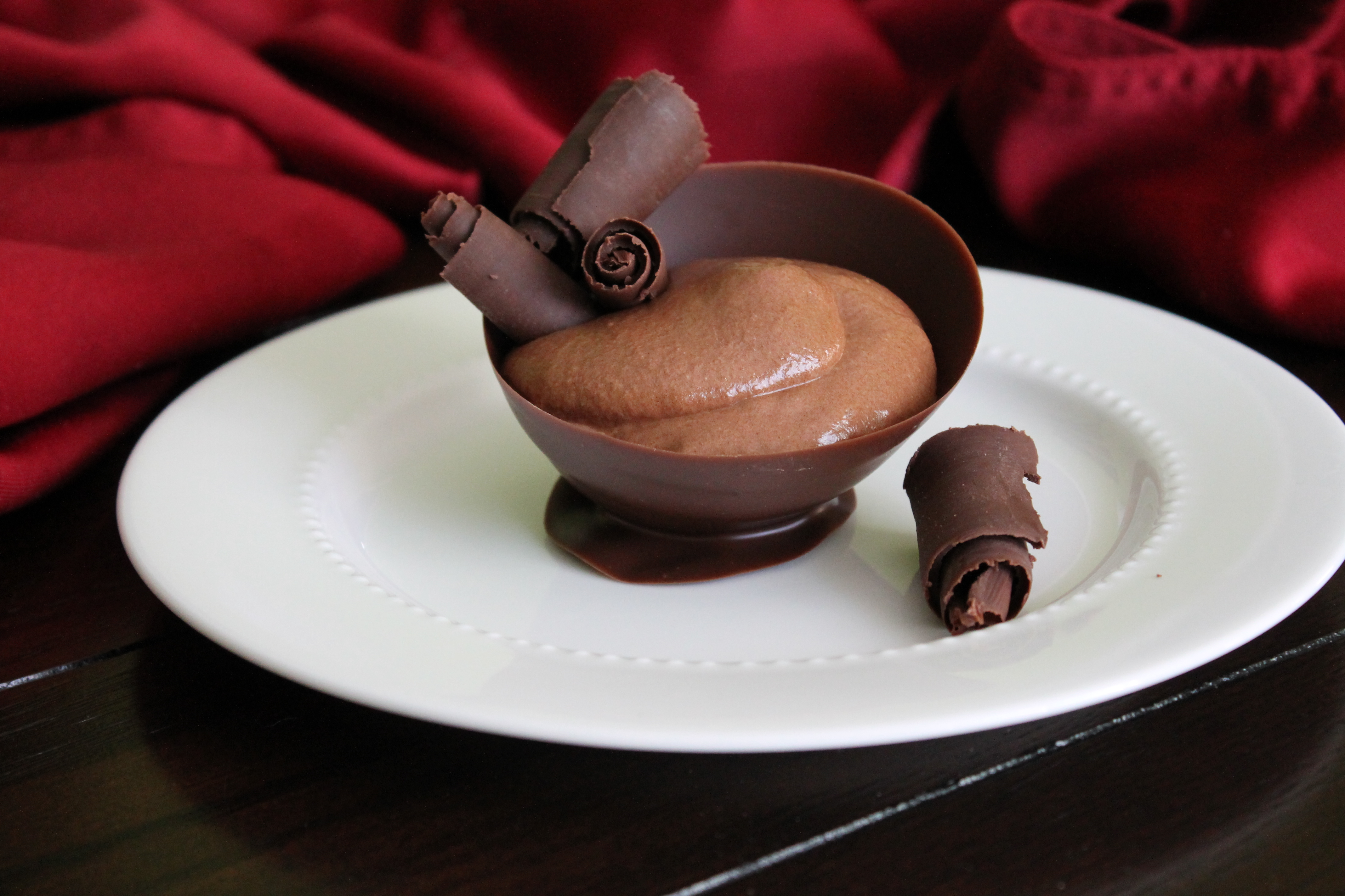 Chocolate Curls and Bowl, on Display
