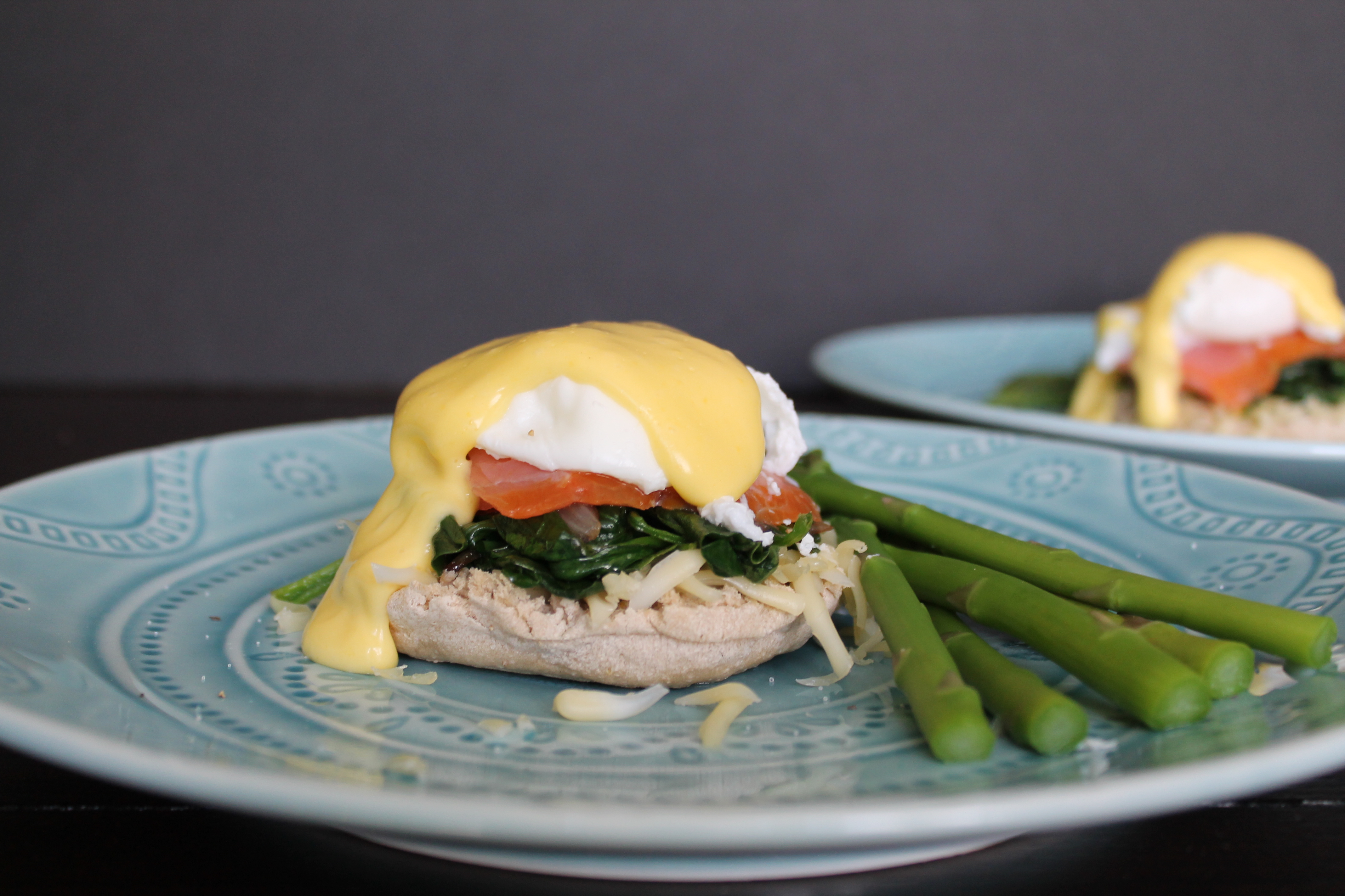 Eggs Florentine with Smoked Salmon and Asparagus Savored Grace