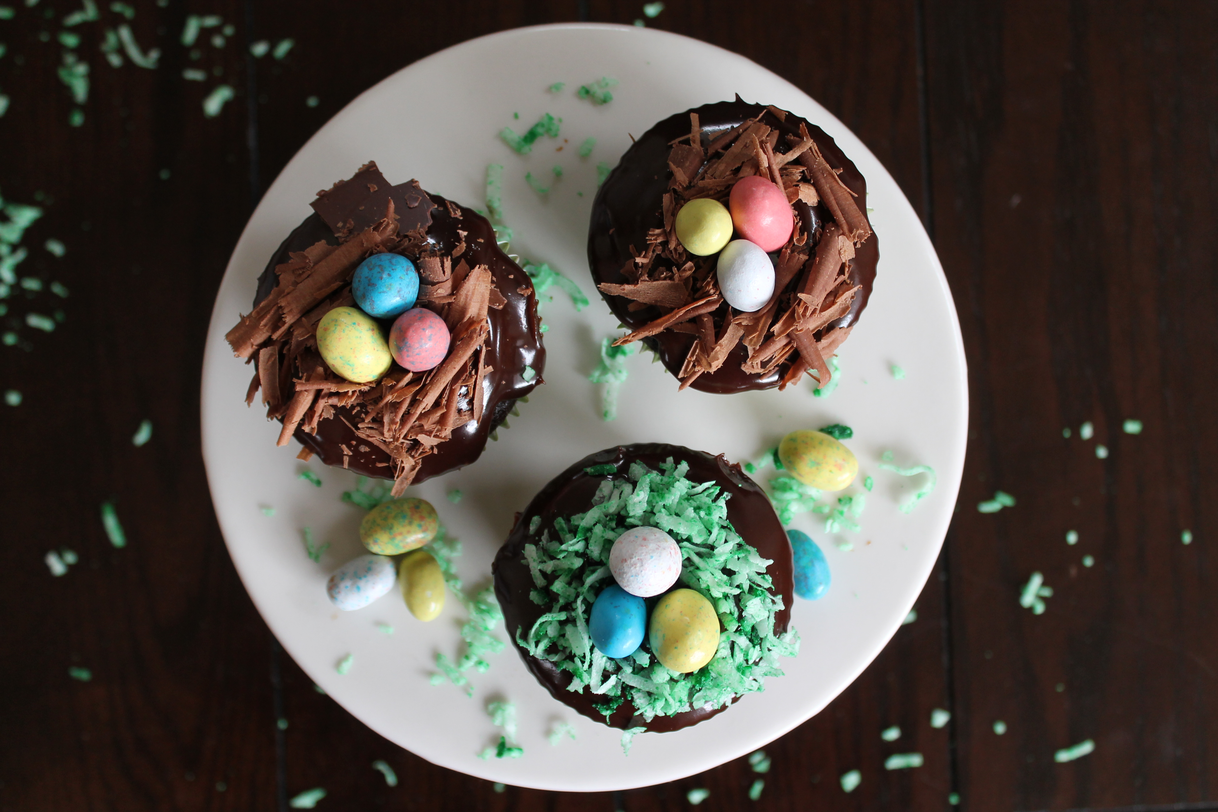 Easter Egg Nest Chocolate Cupcakes Savored Grace 