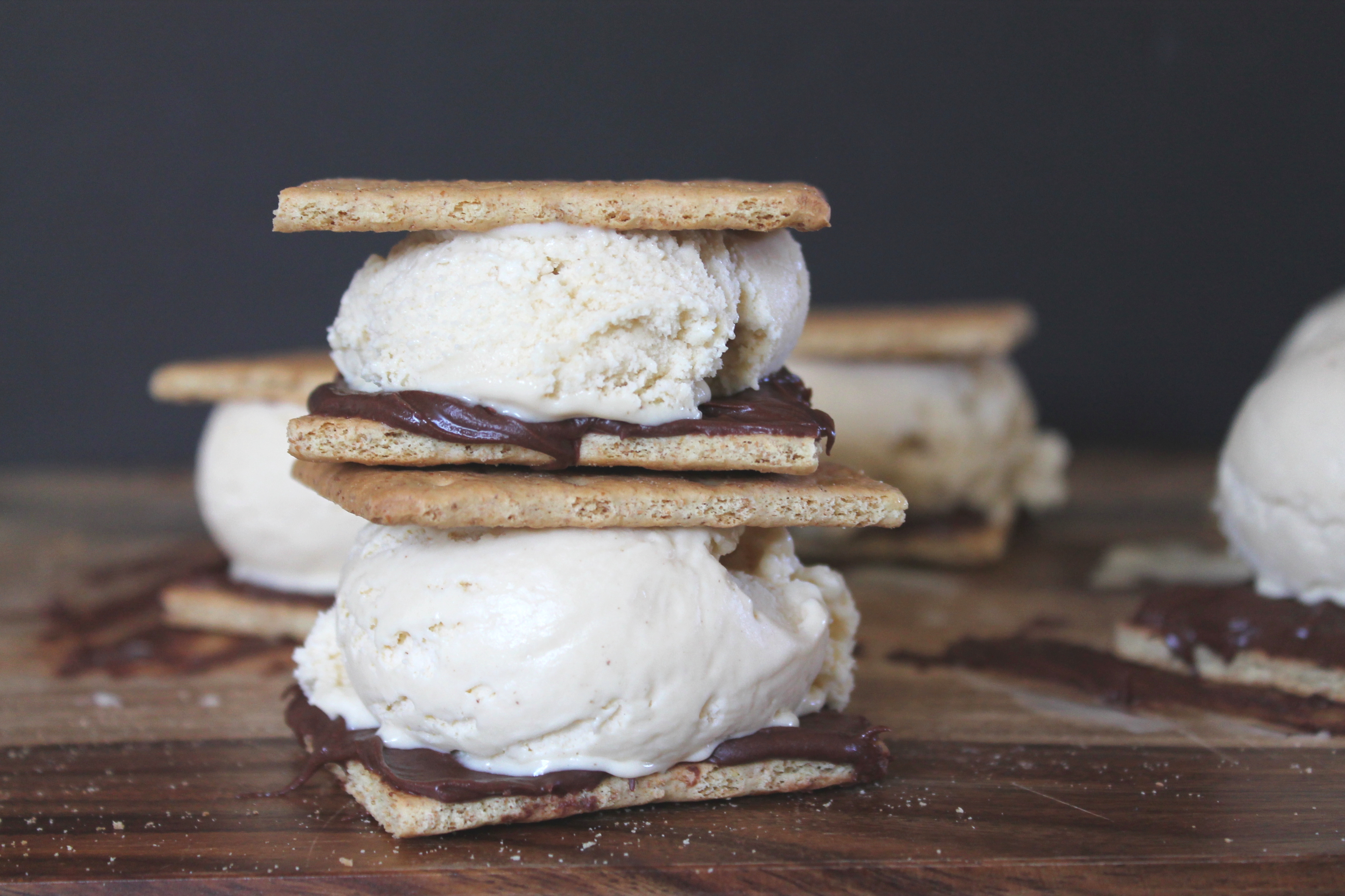 Toasted Marshmallow Ice Cream S'Mores
